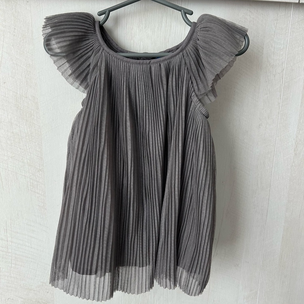 Gray 6-12 month pleated dress